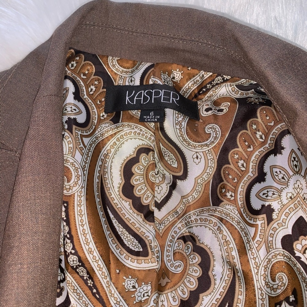 Kasper Two Piece Pant Suit Size 6 - Picture 8 of 9